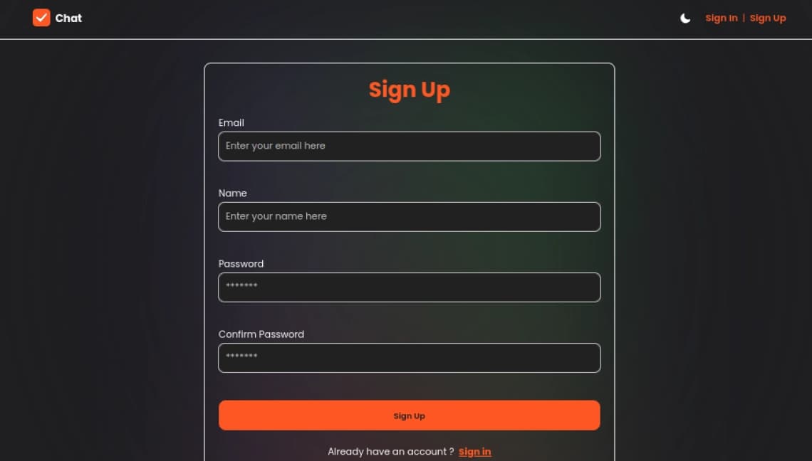 Chat SaaS screen